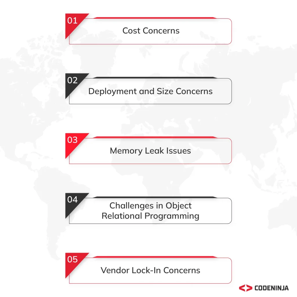disadvantages of dot net development.